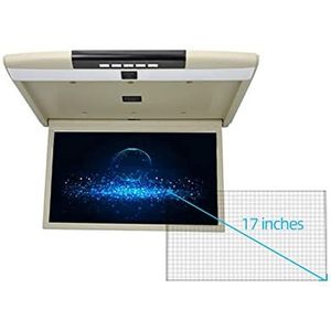 Draagbare dvd-speler voor videospelers op hoofdsteunen in auto's 17.3 Inch Auto Monitor HD Lcd-scherm Auto Plafond Dak Mount Display Multimedia TV Auto Video Player HDMI IR FM Link met HD-roterend sch