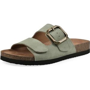 WHITE MOUNTAIN Hayloft Platte damessandalen, saliegroen suède, 35.5 EU