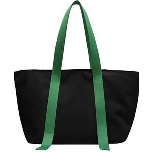 Oversized draagtas, damesschoudertas, Oxford-stof multi-pocket boodschappentas met grote capaciteit (Color : Small Green)