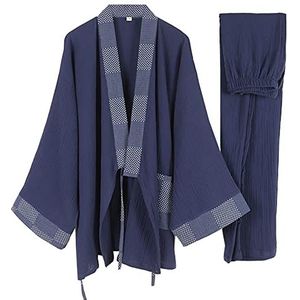 Een Japans merk kimono-katoenen hanfu-pyjama-pak voor heren in oversized taoïstische kleding Zen, Color13, L