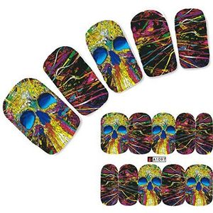 JUSTFOX - nagelsticker tattoo nail art doodskop laser