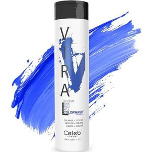 Celeb Luxury Viral Colorwash Blauw, kleurende shampoo met BondFix-hechtingsboost, semi-permanente haarkleuring, vegan kleurstof, voor het opfrissen en bijhouden van een opvallende blauwe haarkleur