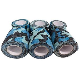 PintoMed - 6 x Blauwe Camouflage - Samenhangend Verband - Cohesive Bandage - 6 rollen x 5 cm x 4,5 m Zelfklevende Flexibele Verbanden, EHBO, Sportverbandverbanden - Pak van 6