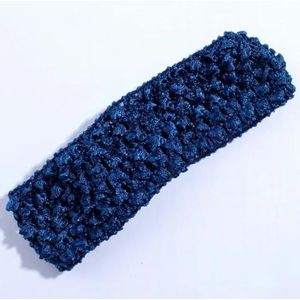 10 stuks 4 * 28 cm mode gehaakte elastische band voor hoofdkleding uitgehold elastische mesh lintband haarelastiek voor kledingaccessoire - marineblauw - 40 mm
