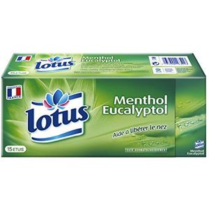 Lotus Menthol zakdoeken, 15 pakketten per verpakking, 2 verpakkingen