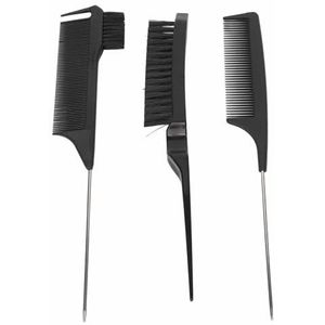 Professionele Kapsalon Dubbelzijdige Nylon Haarverfborstel met Rattenstaartkam voor Accentuering, Zacht en Flexibel, ABS-materiaal, Geschikt voor Thuis en Professionele Kapsalon