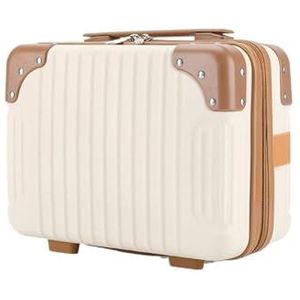 Bagageruimte Beige Lady reiskoffer make-uptas for dames, maat: 30-15-20 cm Koffer met grote capaciteit (Color : B, Size : 1)