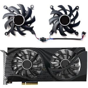 2 stuks/partij voor YESTON voor RTX3050 3060 3060ti RX6500 6600 6600XT GAEA grafische kaart vervangende ventilator