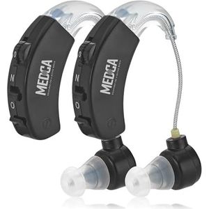 MEDca - AHO Gehoorversterker - Achter het Oor - Zwart - Digitale Geluidsversterker
