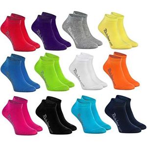 Rainbow Socks - Jongens en meisjes - katoenen sokken - 12 paar - meerkleurig - maat 24-29, 12 x meerkleurig, 24-29