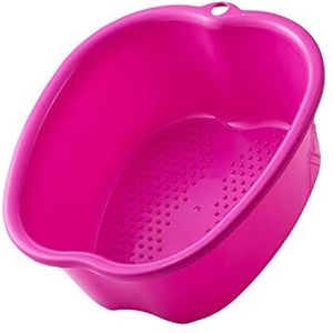 Voet Tub Groot Plastic Draagbaar Voetbad Spa Wastafel voor teennagels en enkels, paars, 37,3 x 33 x 15 cm