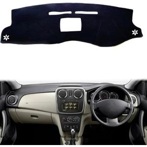 Auto Dashboard Cover Beschermend Vermijd Licht Tapijt Auto Dashboard Mat Anti-UV Antislip Accessoires geschikt voor Renault geschikt voor Dacia Logan 2013 2014