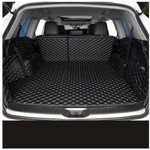 Kofferbakbeschermer Lederen Kofferbakmatten Voor Toyota Voor Corolla Voor Cross 2022 Volledige Dekking Aangepaste Auto-interieuraccessoires Antislip Waterdicht Auto Kofferbakmatten(Black White b)