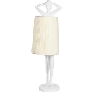 Home ESPRIT Staande lamp, kunsthars, wit, 50 W, 220 V, 46 x 41 x 137,5 cm