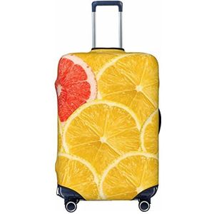 TOMPPY Oranje Patroon Gedrukt Bagage Cover Anti-Kras Koffer Protector Elastische Koffer Cover Past 45-32 Inch Bagage, Zwart, Medium