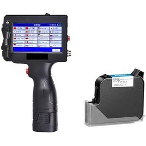 Handheld slimme inkjetprinter 25,4 mm draagbare handheld inkjetprinter Productiedatum QR-coderingsmachine Plastic metalen doos Afdrukken is snel droog zonder te vervagen voor codedatumlogolabel(1 Prin