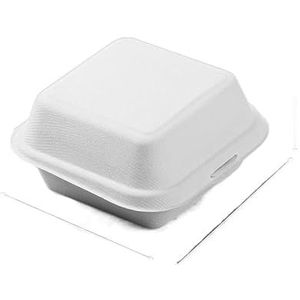 Taart Salade Afhaalmaaltijden Biologisch afbreekbare Verpakking Magnetron Wegwerp Voedseldoos Groente Dessert Бокс Ланч Lunchbox (Color : White 5PCS)