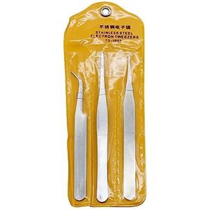 Greabuy 3Pcs Anti Pincet Rvs Onderhoud Reparatie Tool Set Anti Model Maken Tool Hand Tool