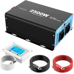 2500W Continu Vermogen Zuivere Sinusomvormer Piekvermogen 5000W DC 12V Naar AC 230V LCD Draagbare Auto Accessoires Verstrekt Stabiele Betrouwbare Voeding