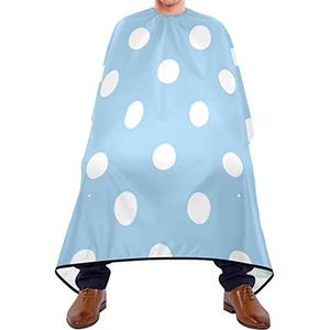 Haar knippen schort 140 x 168 cm, blauwe polka dot haarsnit cape grote kappers snijjurk duurzame haarstyling cape, voor haar styling, verven styling, vrouw
