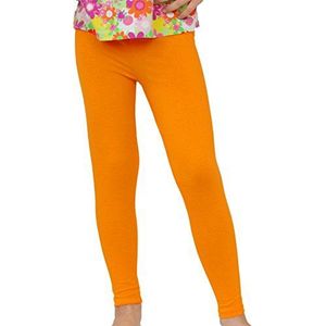 Kinderen/meisjes lange leggings van katoen, oranje, 128 cm