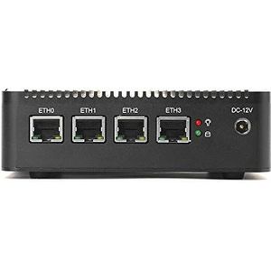 HSIPC U J4125 Quad Core Firewall Micro Appliance, Mini-PC, Nano PC, Router PC met 16G RAM 512G SSD, 4 RJ45 2.5GBE Port AES-NI compatibel met Pfsense Opnsense...