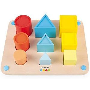 Janod Essential Volumes - Educatief houten speelgoed voor kinderen vanaf 12 maanden