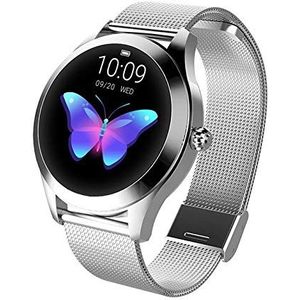 ZDY Smart Watch KW10, ronde touchscreen, IP68, waterdichte smartwatch voor damesperiode, fitness-tracker met hartslag- en slaapstappenteller, armband voor IOS/Android.