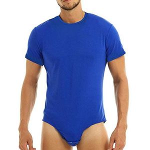 Home Wear bodysuit voor heren, sexy, Muscle Alive jumpsuit, blauw, XXL