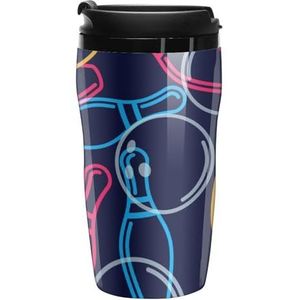 Bowling Pin Bal Koffie Cups Met Deksels Dubbele Muur Plastic Reizen Koffie Mok Verwijderbare Dranken Tumbler 250ml