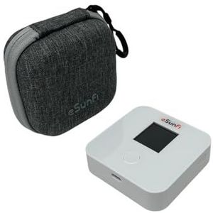 eSunFi SHFiEL40 mobiele wifi-router Sunhans Pocket Mini 4G LTE WiFi Hotspot, geen simkaart nodig, ondersteuning 190+ land, 10 aangesloten apparaten, ontworpen voor wereldwijde reizen/zaken