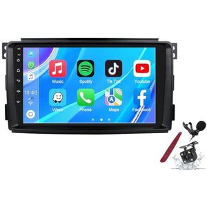 Android 14 Autoradio Stereo voor B-enz Smart Fortwo 451 (2006-2010) 9 ""Touchscreen Multimedia Player met Wireless Carplay 2 Din GPS Sat Navigation FM RDS Bluetooth 5G-WiFi SWC DSP,M120s