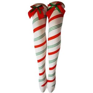 De mannen en vrouwen hebben skilaarzen sokken Dames Kerst Strik Overknee Sokken Multicolor Universele Maat(A triple double)