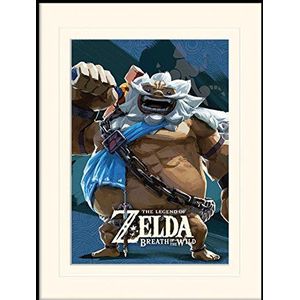 1art1 The Legend Of Zelda Poster Breath Of The Wild, Divine Beast Vah Rudani Ingelijste Foto Met Passepartout | Muur Foto's | In Een Fotolijstje 40x30 cm