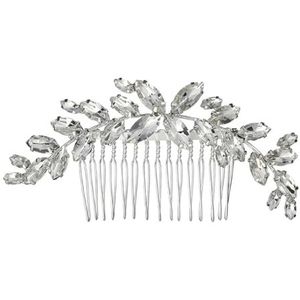 HTYHZIMS Haarkam voor bruids haar, kam, strass, haarinzetkam, bruiloft voor vrouwen, bruid, Eén maat, Metaal, agaat