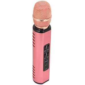 Karaoke Bluetooth Microfoon, K6 Draadloze Handmicrofoon Draagbare Ruisonderdrukkende Microfoon Luidspreker Machine voor Volwassenen Kinderen Pc Smartphones(roze)