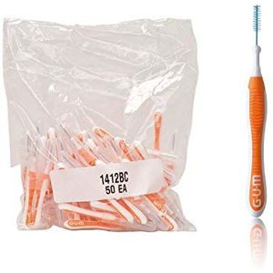 GUM TRAV-LER interdentale borstels, 50 stuks zakken, ISO 2, oranje, 0,9 mm, voordeelverpakking