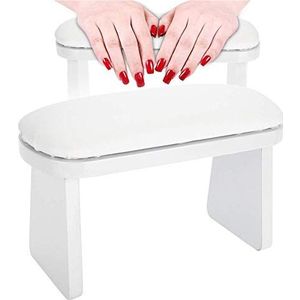 Nikou Nail Arm Rest - nagel armsteun Nail Art Manicure handsteun, kussen van microvezel-leer, zachte, antislip nail art houder, nagel armsteun (kleur : wit)