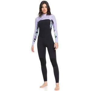 Roxy 3/2 mm Swell Series 2022 - Chest Zip Wetsuit voor dames - Surfanpak met ritssluiting en borst - dames - 6 - zwart