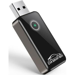 TiMOVO Wireless CarPlay Adapter, Convert Wired to Bluetooth Wireless Carplay, Plug & Play, Mini Size for iPhone iOS 10 Later & Cars from 2016 Later, Black