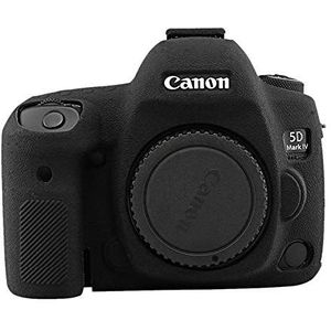 Canon 5D Mark IV-hoes, kinokoo siliconen hoes voor Canon EOS 5D Mark IV beschermhoes Canon EOS 5D IV, antislip oppervlak (zwart)
