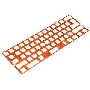 CNC Aluminium Borstel Afwerking Geanodiseerde Positionering Board Plaat Voor GH60 60% Toetsenbord DIY Ondersteuning ISO ANSI WKL (Oranje Voeg Volledige Stabilisatoren toe)