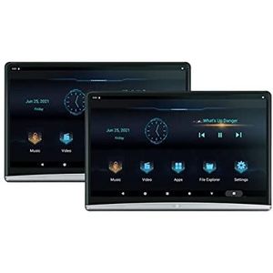 Draagbare dvd-speler voor videospelers op hoofdsteunen in auto's 13.3 Inch Auto Tv Hoofdsteun Monitor Touch Screen 4K 1080P Auto Achterbank Display Multimedia Auto Video Spelers met HD-roterend scherm