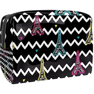 Waterdichte cosmetische tassen, abstracte golf blauwe print reizen cosmetische tassen, multifunctionele draagbare make-up tassen, reizen cosmetische tas organizer voor vrouwen