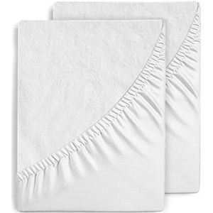 Flowen Matrasbeschermer 180x190 cm Waterdichte 2 Stuks Hoeslaken Katoenen Matrashoes Ademend voor Bed Vochtbescherming Anti-Mijt Hypoallergeen Antibacterieel voor Matras Machinewasbaar