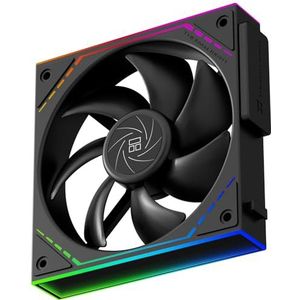 Thermalright TL-M12Q CPU-ventilator 120 mm behuizing koeler, PWM-aansluiting stille computerkoeling met S-FDB lagers, pc-ventilator met ARGB-spiegellichteffect, geluidsarm, zwart (TL-M12Q)