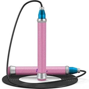 Springtouw Touwtje Snelheid Springtouw Verstelbare Lager Touwen Touw Springen Aluminium Handvat Overslaan Fitness Training Draadbelasting Springtouw fitness (Size : Rosa)