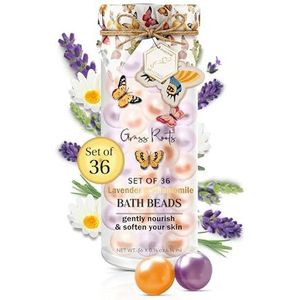 Pink Sky 36 stuks badkralenset met lavendel- en kamille geur, geïmpregneerd met etherische oliën om de huid zacht te voeden en glad te maken. Een luxe badervaring.