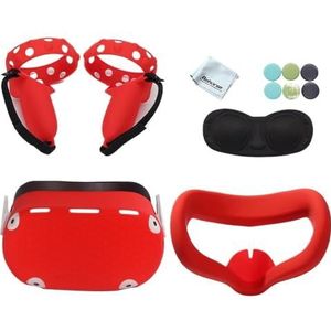 Beschermhoesset VR Touch Controller Shell Case met riem Handvat Grip voor Oculus Quest 2 Accessoires(Black set 1-01)