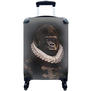 MuchoWow® Koffer - Willem van Oranje - Adriaen Thomasz - Aap - Past binnen 55x40x20 cm en 55x35x25 cm - Handbagage - Trolley - Fotokoffer - Cabin Size - Print